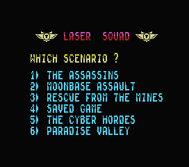 SeleÃ§Ã£o de fases do Laser Squad